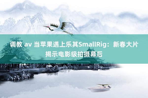 调教 av 当苹果遇上乐其SmallRig：新春大片揭示电影级拍摄幕后