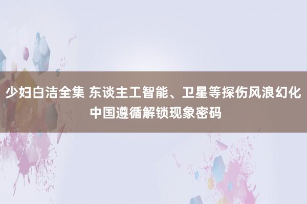 少妇白洁全集 东谈主工智能、卫星等探伤风浪幻化 中国遵循解锁现象密码