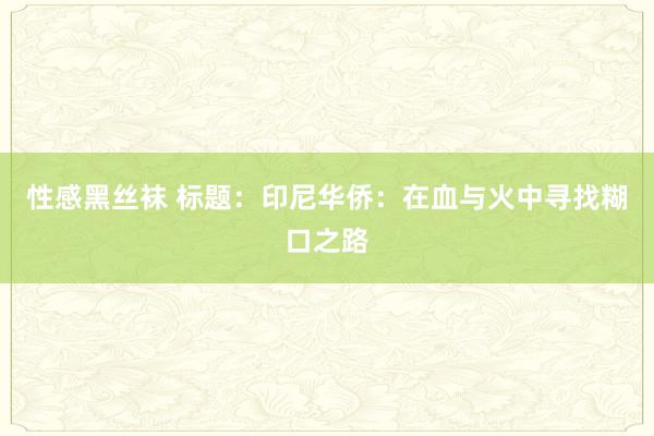 性感黑丝袜 标题：印尼华侨：在血与火中寻找糊口之路