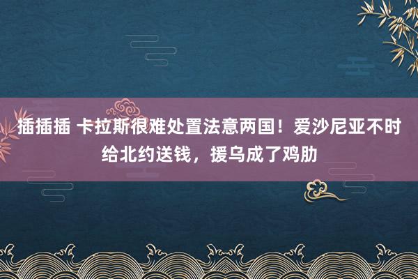 插插插 卡拉斯很难处置法意两国！爱沙尼亚不时给北约送钱，援乌成了鸡肋