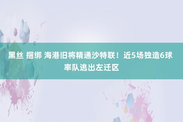 黑丝 捆绑 海港旧将精通沙特联！近5场独造6球 率队逃出左迁区