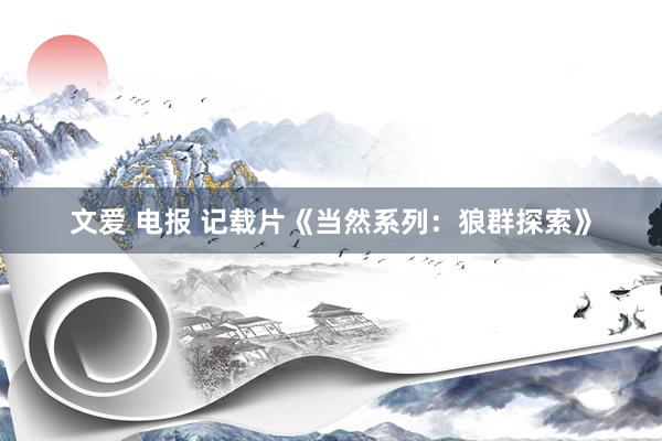 文爱 电报 记载片《当然系列：狼群探索》