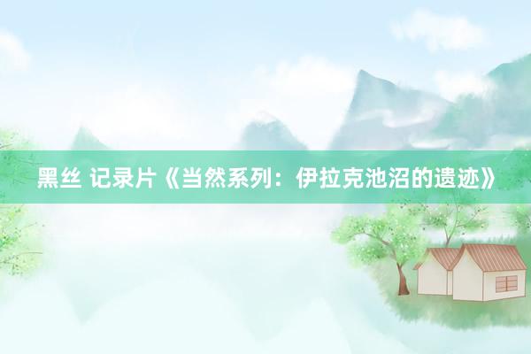 黑丝 记录片《当然系列：伊拉克池沼的遗迹》